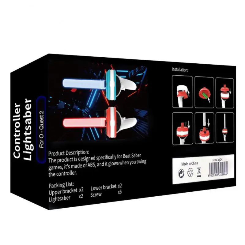 Per Quest2 Lightsaber Beat Saber Handles Controller Rgb Light Vr Accessori Gamepad Light Stick Accessori Tube Vr