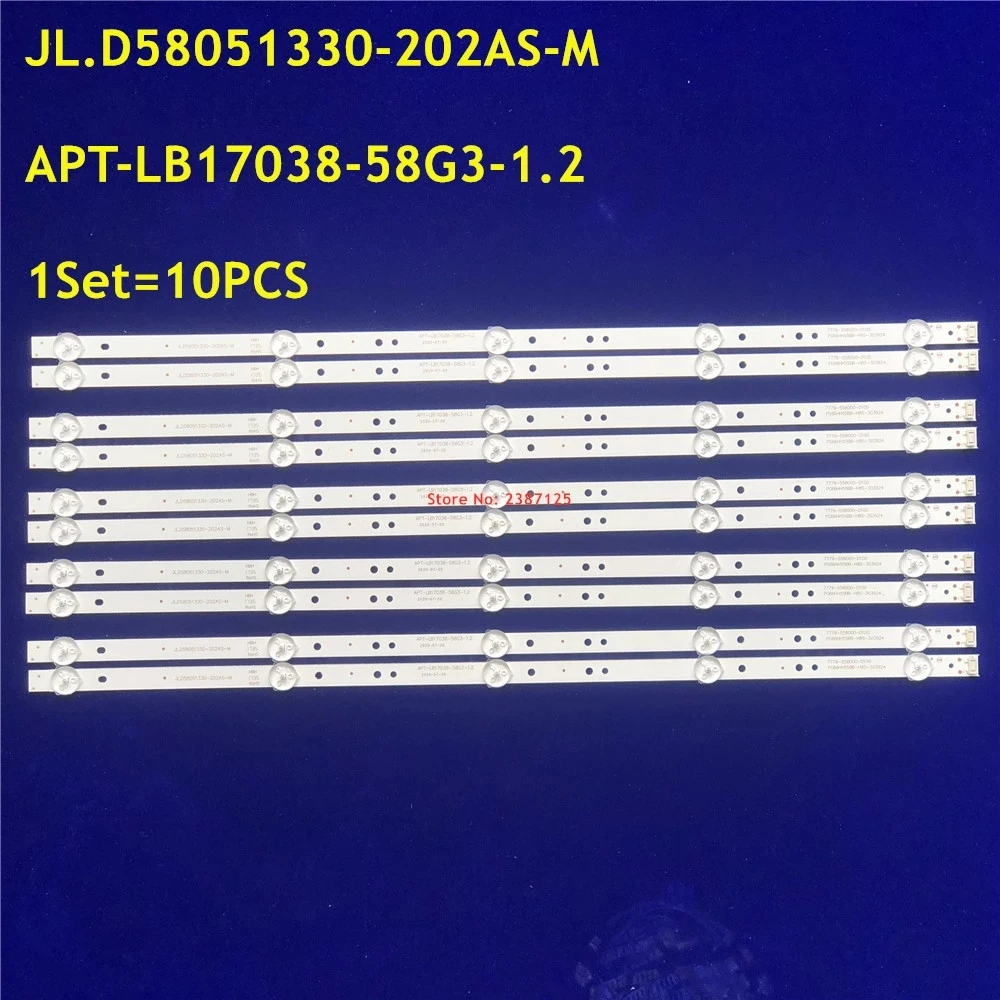 20Kit Retroilluminazione A Led 5 Lampada Per Skywo Rth 58 "Tv 58 G2A 58 G3 58 K5D 58 F55 Jl.D58051330-202As-M V580Dj4-Md1 Apt-Lb17038-58G3-1.2