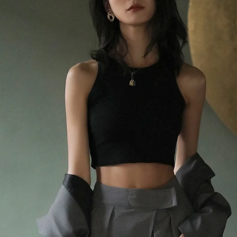 Halter Vest Inside Exercise Casual Sexy Top Senza Maniche Sweet All-Matching Casual Sport Vest Top Streetwear