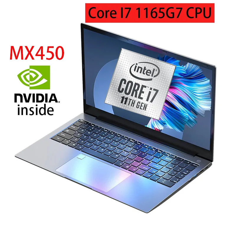 Molosuper 11Th Gen 15.6 Pollici Laptop Intel Core I7 1165G7 I5 1135G7 Geforce Mx450 Notebook In Metallo Ultrabook Gaming Windows 10