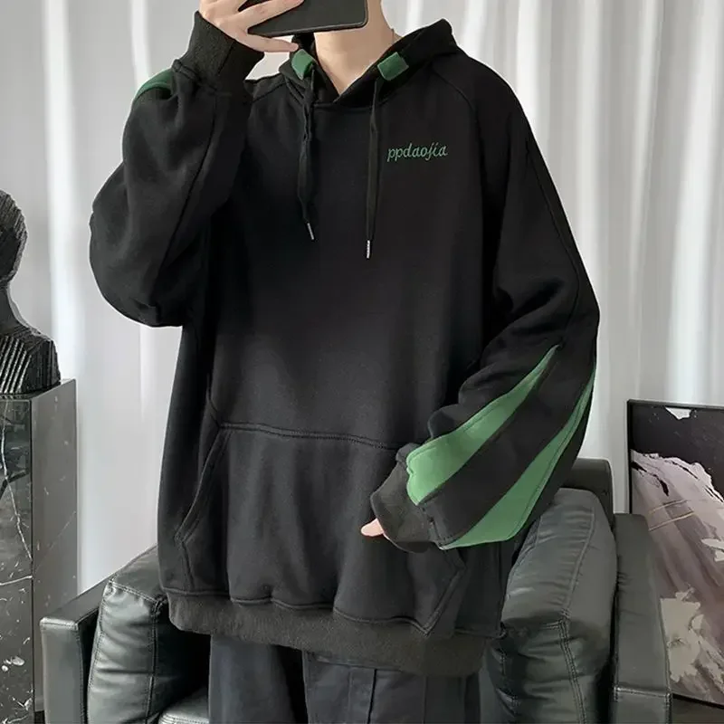 Felpe Con Cappuccio Per Abbigliamento Da Uomo Felpe Nere Impiombate Per Uomo Felpa Con Cappuccio Ricamato Emo Autunno Spedizione Gratuita Offerte Semp