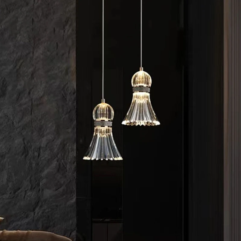 Nordic Crystal Led Pendant Lights For Bedroom Living Room Restaurant Hanging Lamp Indoor Lighting Home Decor Lustre Luminaire
