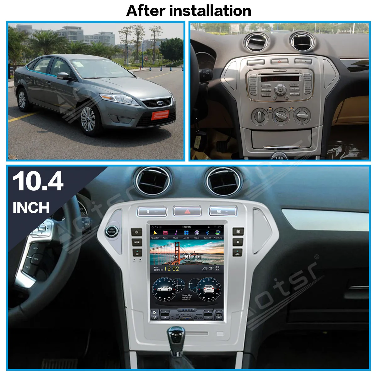 Tesla Grande Schermo Per Ford Mondeo Fusion Mk4 2007 - 2010 Car Multimedia Android Radio Video Lettore Dvd Unità Di Navigazione Gps