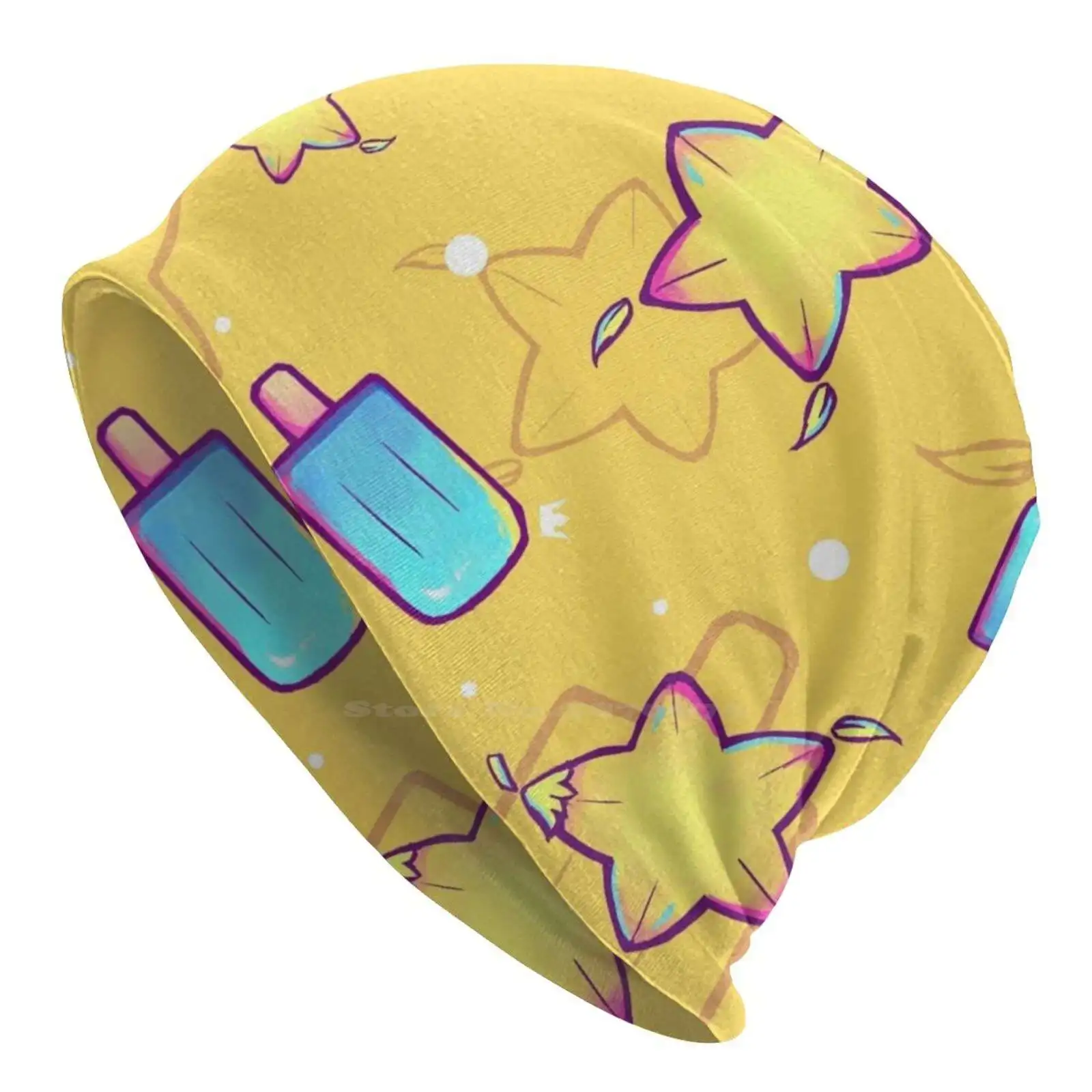 Kingdom Hearts Seasalt And Paopu Pattern Cappello Lavorato A Maglia Warm Beanie Outdoor Caps Kingdom Hearts Pattern Kh Sea Salt Ice Seasalt