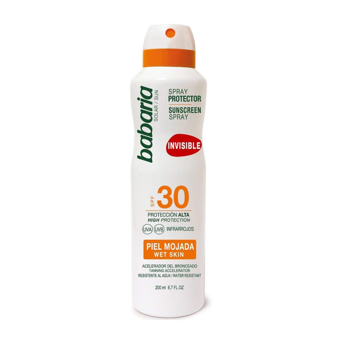 Babaria Invisible Sunscreen Spray Wet Skin Spf30 200Ml
