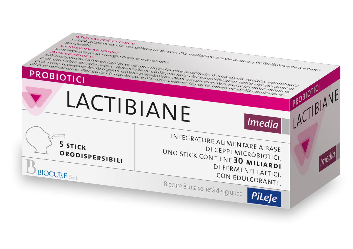 Biocure Lactibiane Imedia Integratore Alimentare 5 Stick