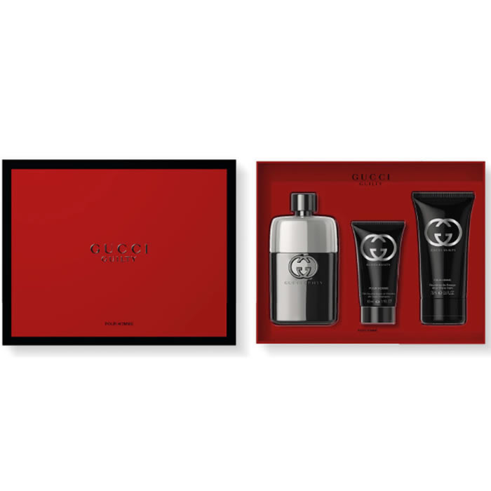 Gucci Guilty Homme Eau De Toilette Spray 90Ml Set 3 Parti 2018