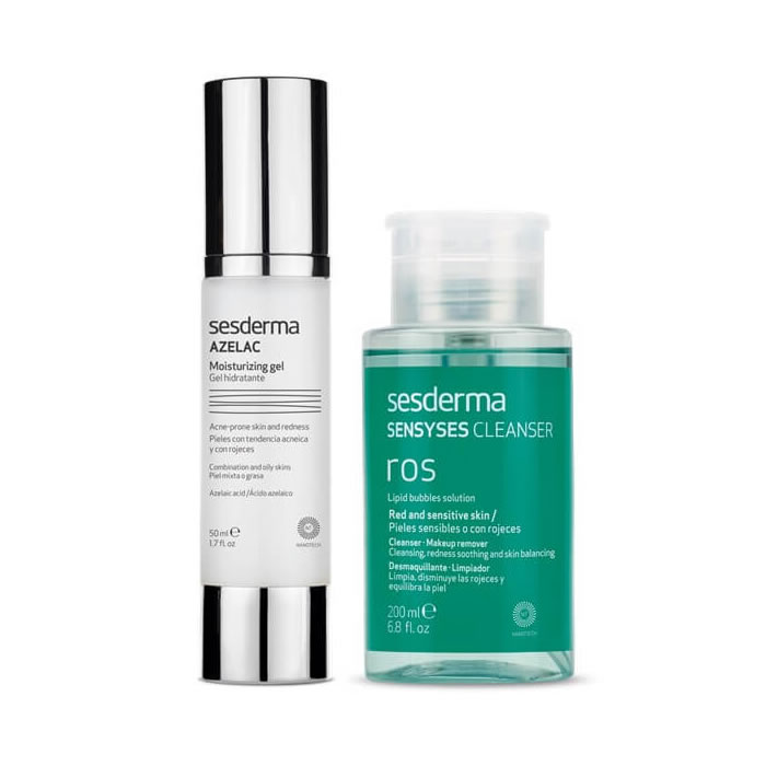 Serderma Azelac Gel Idratante 50Ml+ Sensyses Cleanser Ros 200Ml