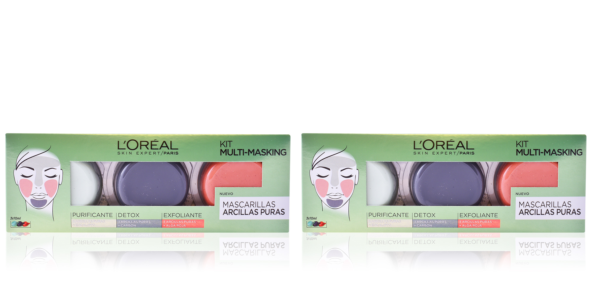 Mascarilla Arcilla Multimasking Kit 3 Efectos X 10 Ml