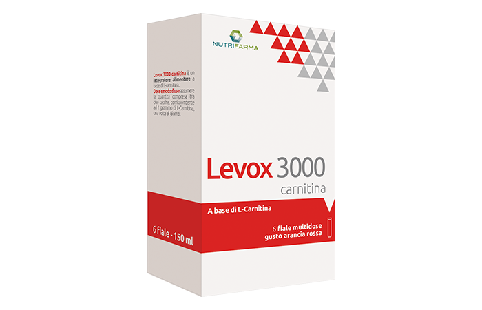 Levox 3000 Carnitina Nutrifarma By Aqua Viva 6 Fiale Arancia Rossa