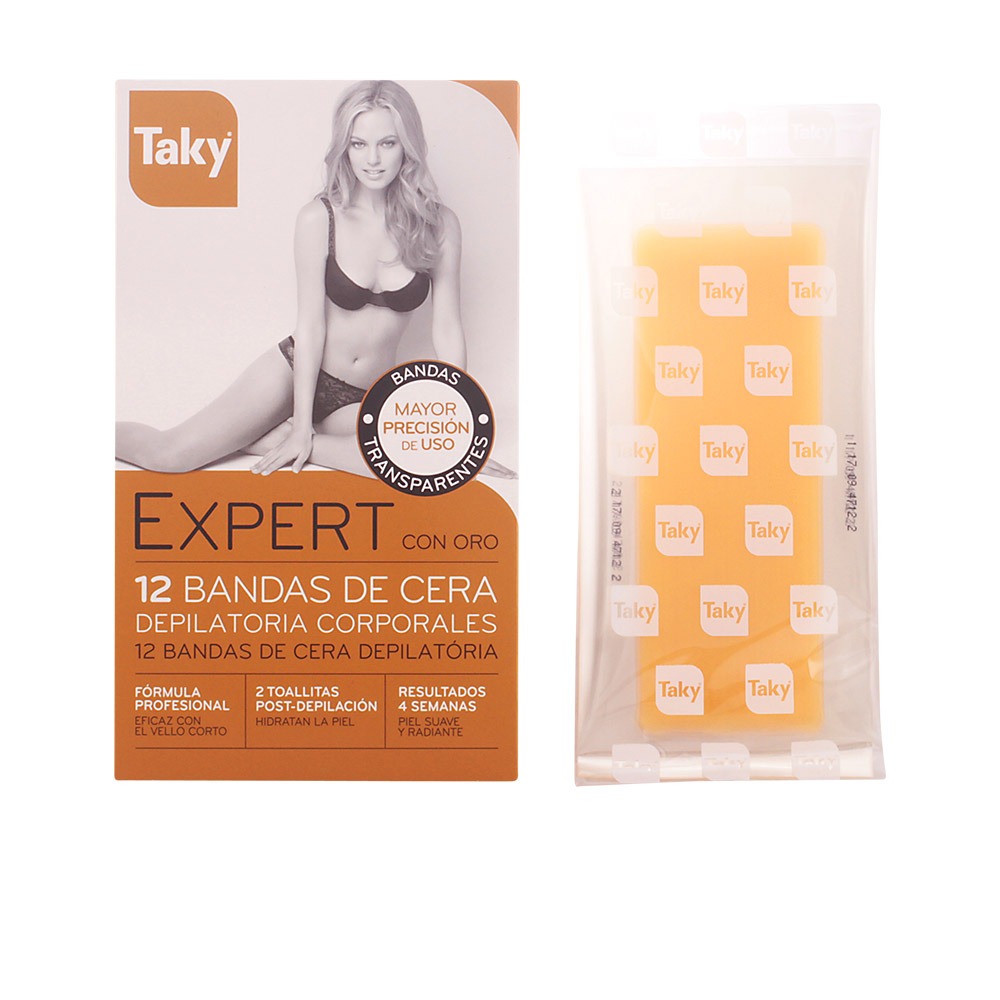 Taky Expert Con Oro Bandas De Cera Corporales 12Uds