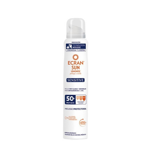 Ecran Sun Lemonoil Sensitive Mousse Spf50 200Ml