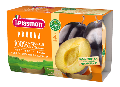 Plasmon Omogeneizzati Di Frutta Sapori Di Natura Prugna 4X10G