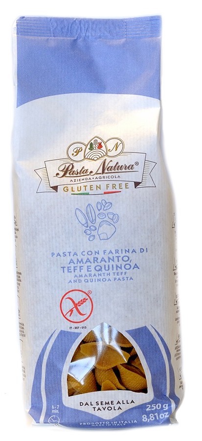 Pasta Natura Conchiglie Pasta Amaranto Teff E Quinoa Senza Glutine 250G