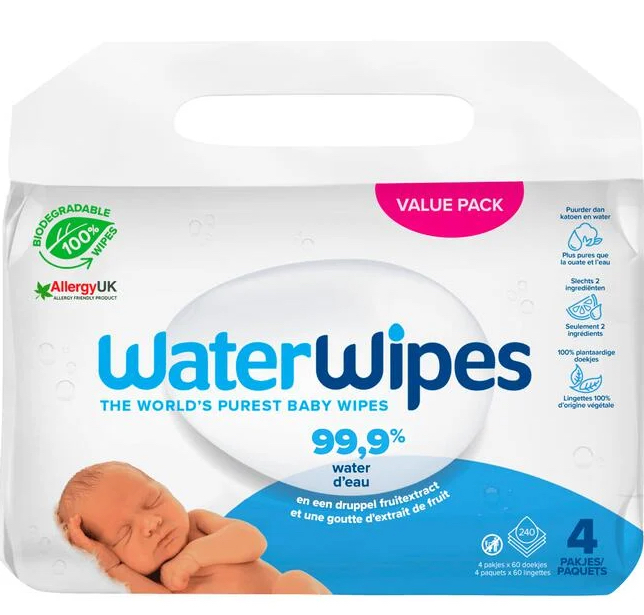 Salviettine Umidificate Waterwipes 240 Pezzi