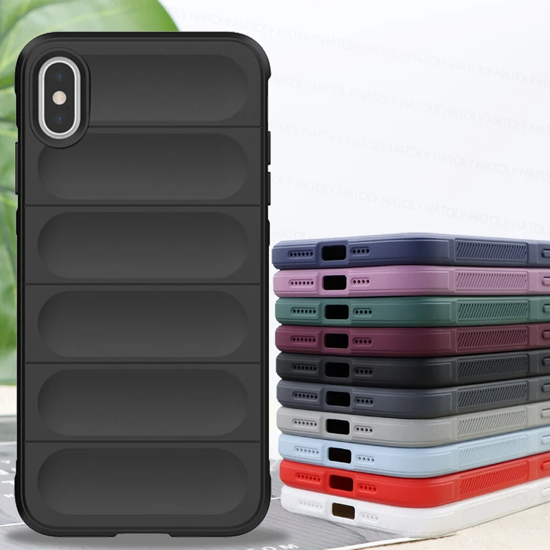 Per Iphone Xs Max Custodia Cover Posteriore In Silicone Tpu Antiurto Per Iphone X Xr Xs Max Cover Fundas Iphone Xs Max