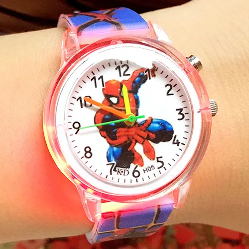 Vendita Disney Spiderman Orologio Bambino Orologio Luminoso Bagliore Orologio In Pelle Orologio Al Quarzo Ragazzo Ragazza Regalo Bambino Reloj Montre 