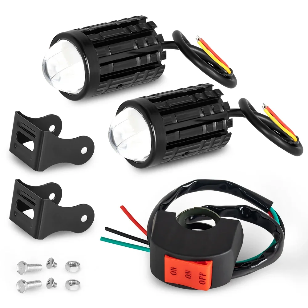 2Pcs Moto Led Faro 12V Luci A Led Ad Alta Luminosità Lampada Per Moto Moto Led Faretti Ausiliari