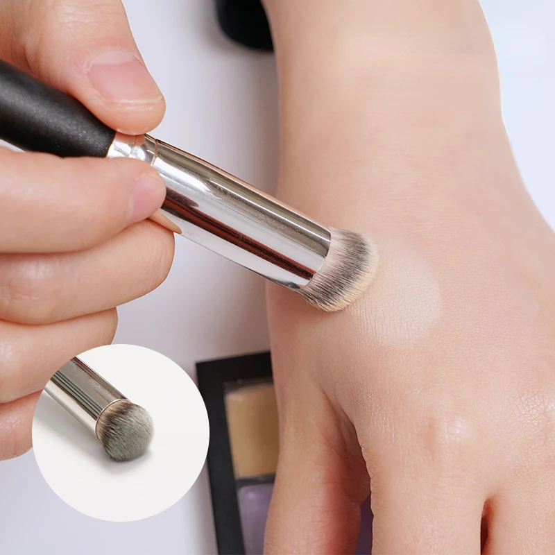 Pennelli Per Trucco Fondotinta Correttore Angolato Copertura Senza Cuciture Cerchio Scuro Sintetico Crema Liquida Cosmetici Pennello Contorno Strument