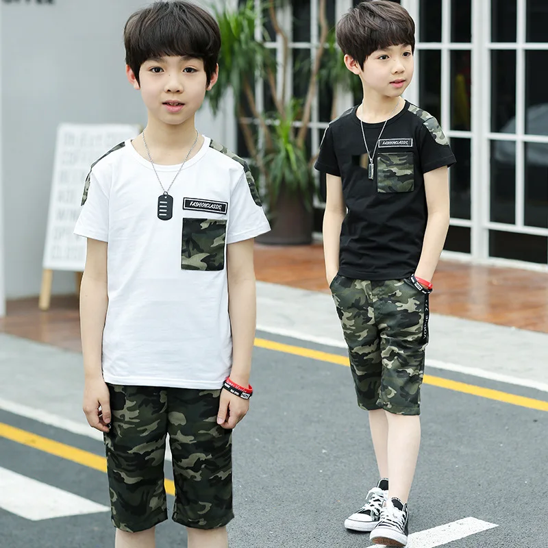 Boys Clothing Set Children Clothing Sets Kids Clothes Boy Sport Suits Teenage Summer Boys Clothes Tracksuit 5 6 8 10 12 14 Years