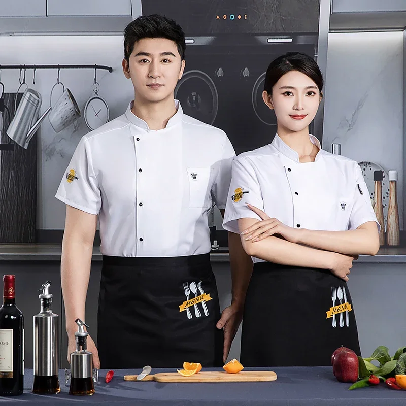 Catering Uniform Top Restaurant Cooking Shop Coat Black Cameriere Casual Coffee Chef Clothes Work Men Workwear Jacket