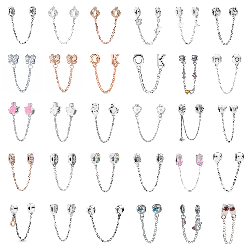 Nuovo Fascino Di Moda Originale Farfalla Stella Luna Catena Di Sicurezza Adatta Originale Pandora Signore Braccialetto Accessori Gioielli Regalo
