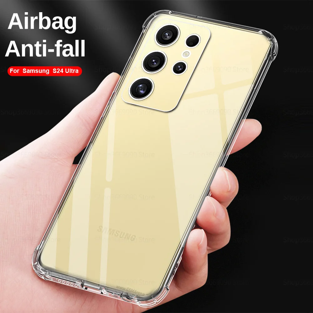 Per Samsung Galaxy S24 Ultra Custodia Trasparente Custodia Morbida In Silicone Antiurto Somsung S 24 Ultra S24Ultra Coques Samsun S 24 Ultra