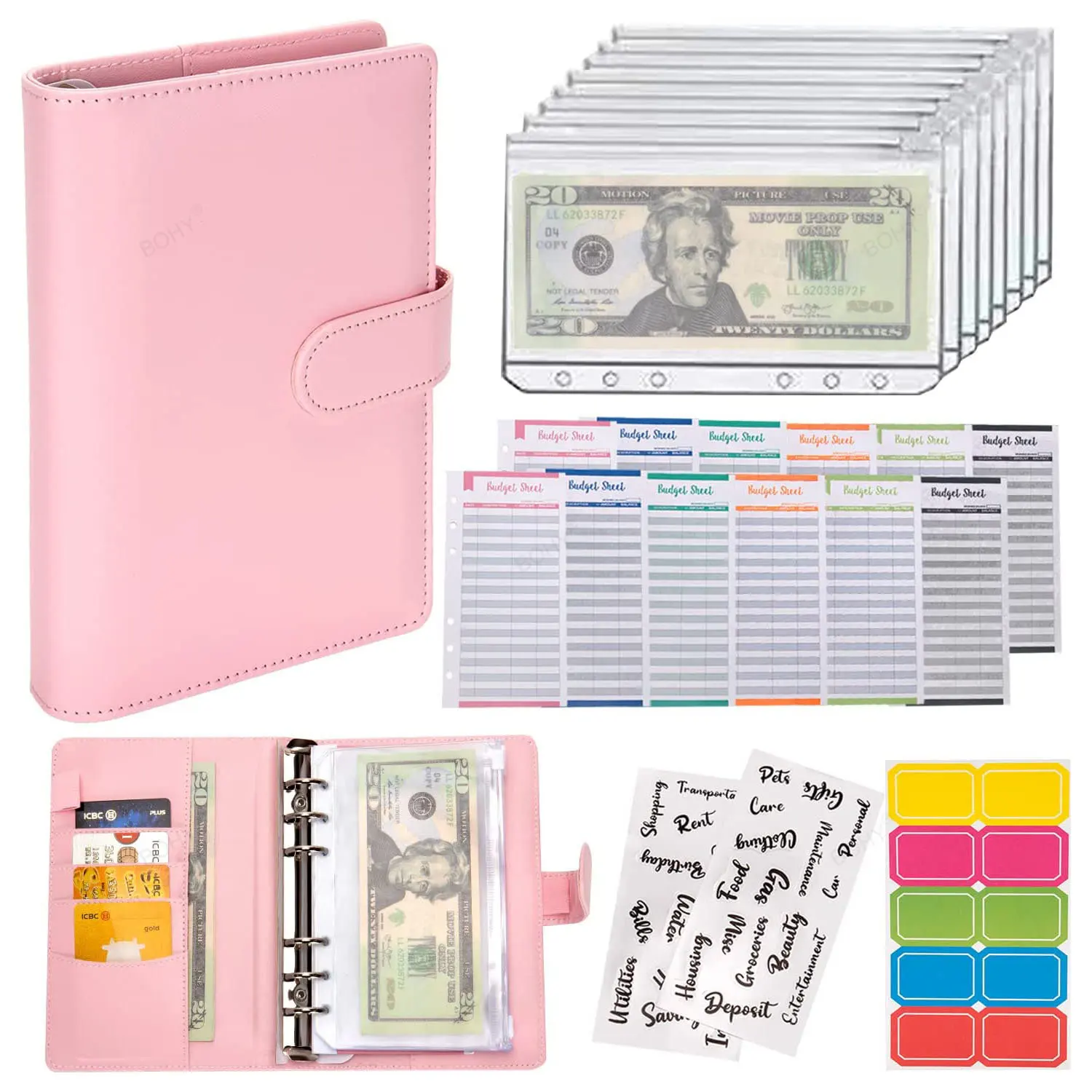 A6 Planner Notebook Agenda Budget Cartella Di Lavoro Budget Francese Busta Raccoglitore Tasche Per Soldi Budget Risparmio Fattura Organizzare