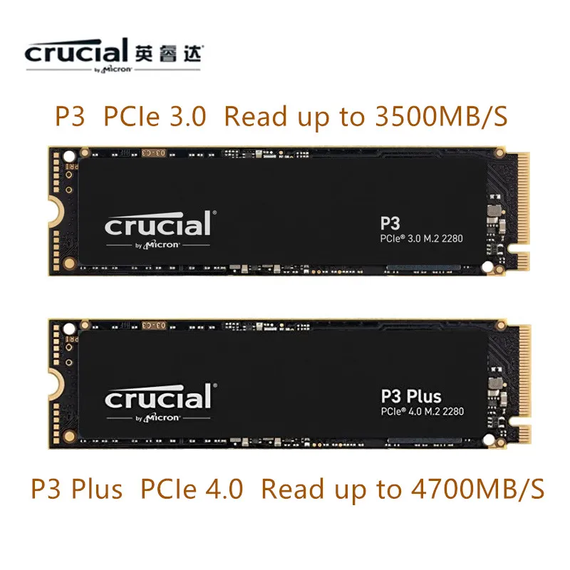 Ssd P3 Pcie 3.0 3D Nand Nvme M.2 E P3 Plus Pcie 4.0 E Nvme M.2 500Gb 1Tb 2Tb 4Tb 500Gb 1Tb 2Tb 4Tb Unità A Stato Solido