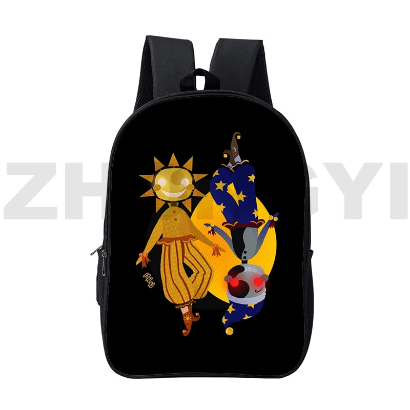 Nuovo Gioco Fnaf Sundrop Moondrop 3D Zaino Cartoon Kids School Bags Canvas Mens Bookbag Fashion Travel 16 Pollici Laptop Mochila