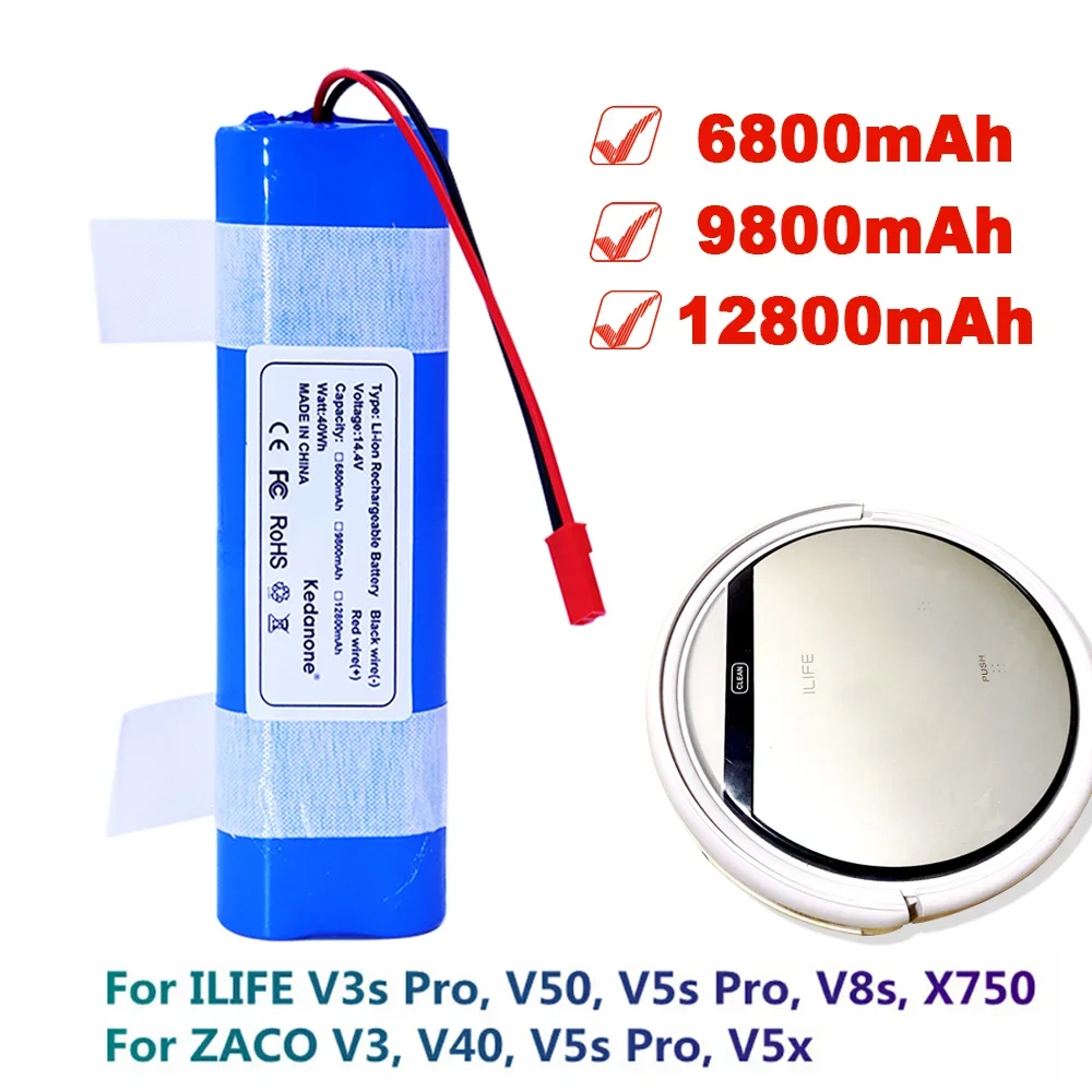 Originale Per Ilife V3 Plus V5S Pro V5Spro X750 V3S Pro 14.8V 6800Mah Batteria Ricaricabile Accessori Per La Pulizia Robotica Parti
