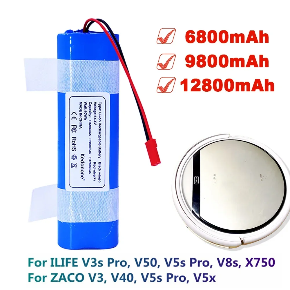 Originale Per Ilife V3 Plus V5S Pro V5Spro X750 V3S Pro 14.8V 6800Mah Batteria Ricaricabile Accessori Per La Pulizia Robotica Parti