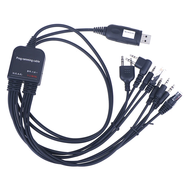 Cavo Di Programmazione Usb Per Computer 8 In 1 Per Kenwood Per Baofeng Motorola Yaesu Per Icom Handy Walkie Talkie Autoradio Cd Software