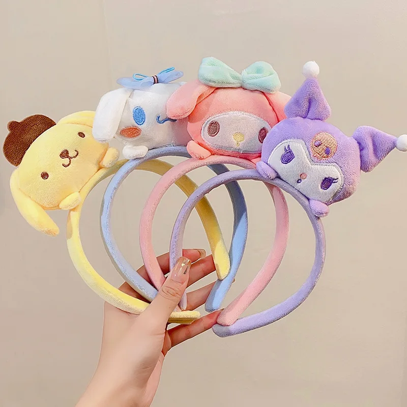 Sanrio Kuromi Fascia Melody Cute Anime Kawaii Cartoon My Melody Cinnamoroll Hairband Copricapo Ragazza Cuore Tornante Accessori