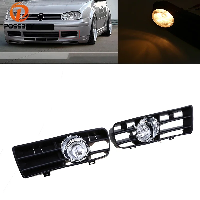 Posbay Alogeno/Led Paraurti Anteriore Per Auto Fendinebbia Per Golf 4 Daytime Running Lampada Di Guida Per Vw Golf/Variant/4 Motion 1998-2006
