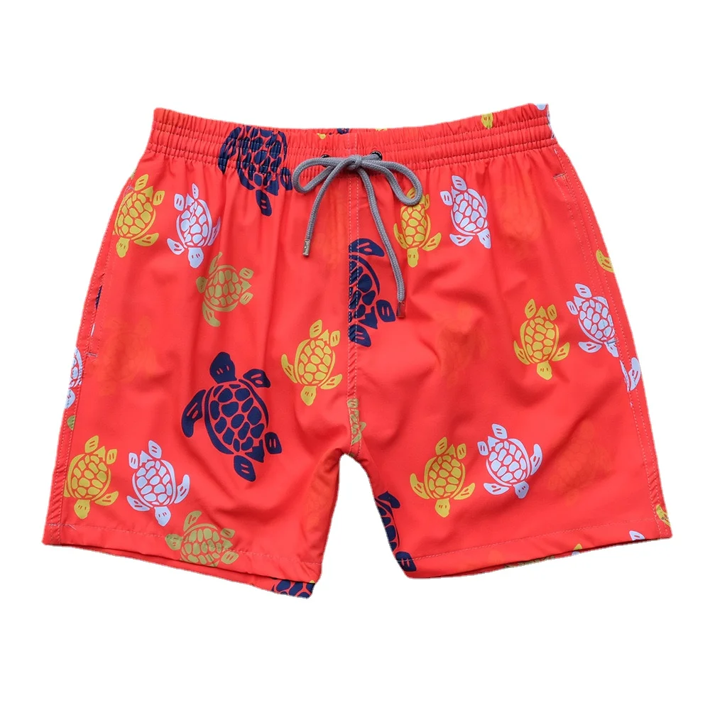 2024 New Hot Summer Costume Da Bagno Per Uomo Bermuda Surf Mens Board Shorts Cartoon Turtle Print Beach Shorts Pantaloni Dropship