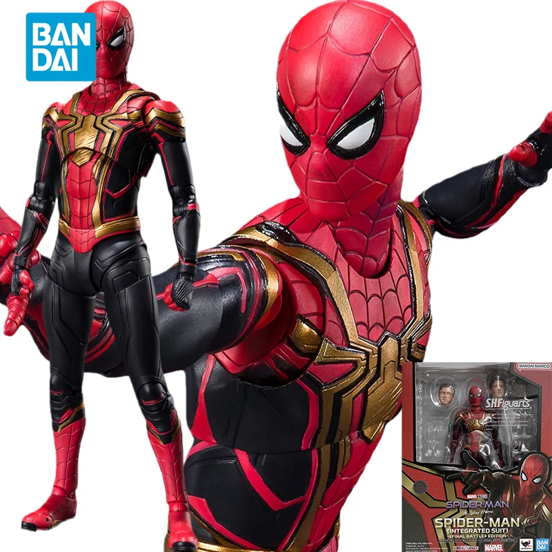 Spot Direct Delivery Bandai Original Spider-Man No Way Home Anime Figure Spider-Man Integrated Suit Action Figure Toys For Kids