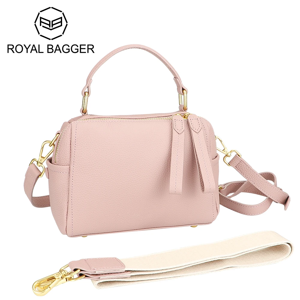Borsa A Mano In Vera Pelle Royal Bagger, Borsa A Tracolla In Morbida Pelle Alla Moda, Mini Borsa A Tracolla Con Cerniera Da Donna 1604