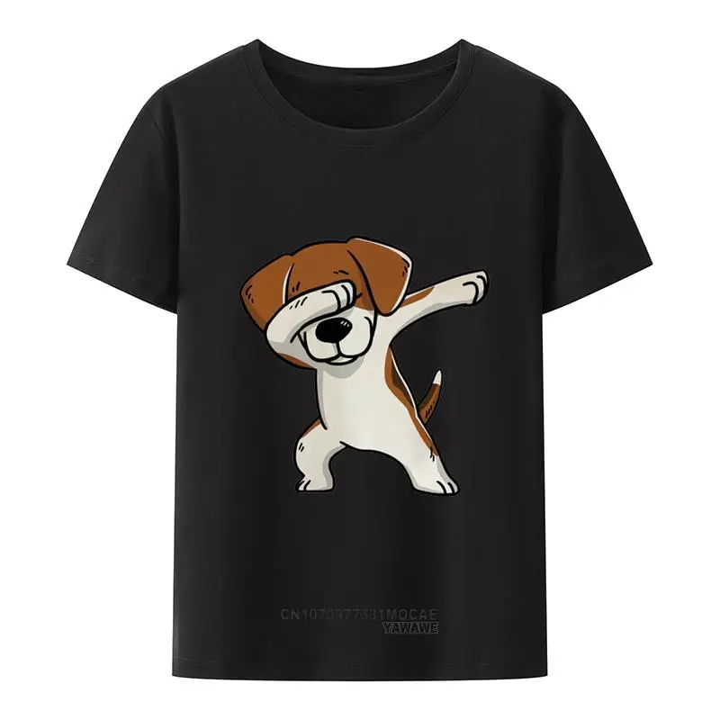 Beagle T-Shirt Donna Casual Streetwear Graphic Tees De Mujer Camisa Loose Kawaii Clothes Trending Cool Student Hipster