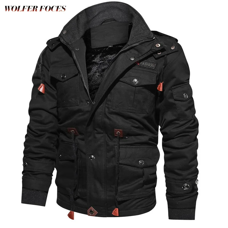 Giubbotti Bomber Di Lusso Invernali Giacca Pesante Con Cappuccio Riscaldante Antivento Abbigliamento Tattico Da Uomo Giacche Di Grandi Dimensioni Alla