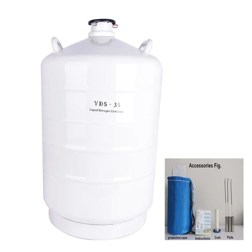 Yds-35 Di Alluminio Contenitori Di Azoto Liquido Per Azoto Liquido Serbatoio Di Azoto Liquido 50Mm Di Diametro Della Bocca