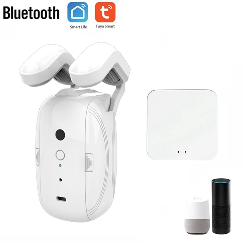 Tuya Smart Automatic Curtain Opener + Gateway Bluetooth Roman Rod Tende Switch Telecomando Per Alexa Google Home
