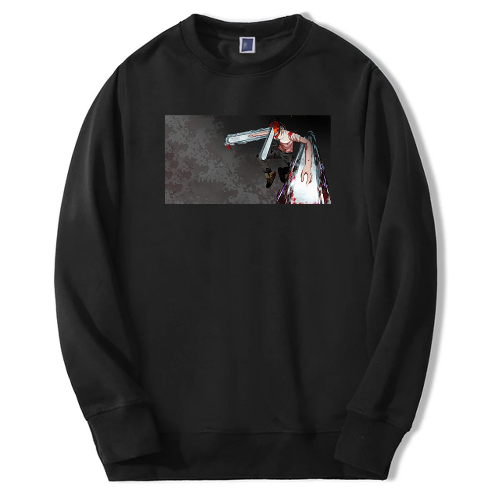 Chainsaw Man Hot Japan Anime Felpe Mangas Men Makima Denji Sudaderas Loose Fleece Fashion Clothes Felpe Streetwear