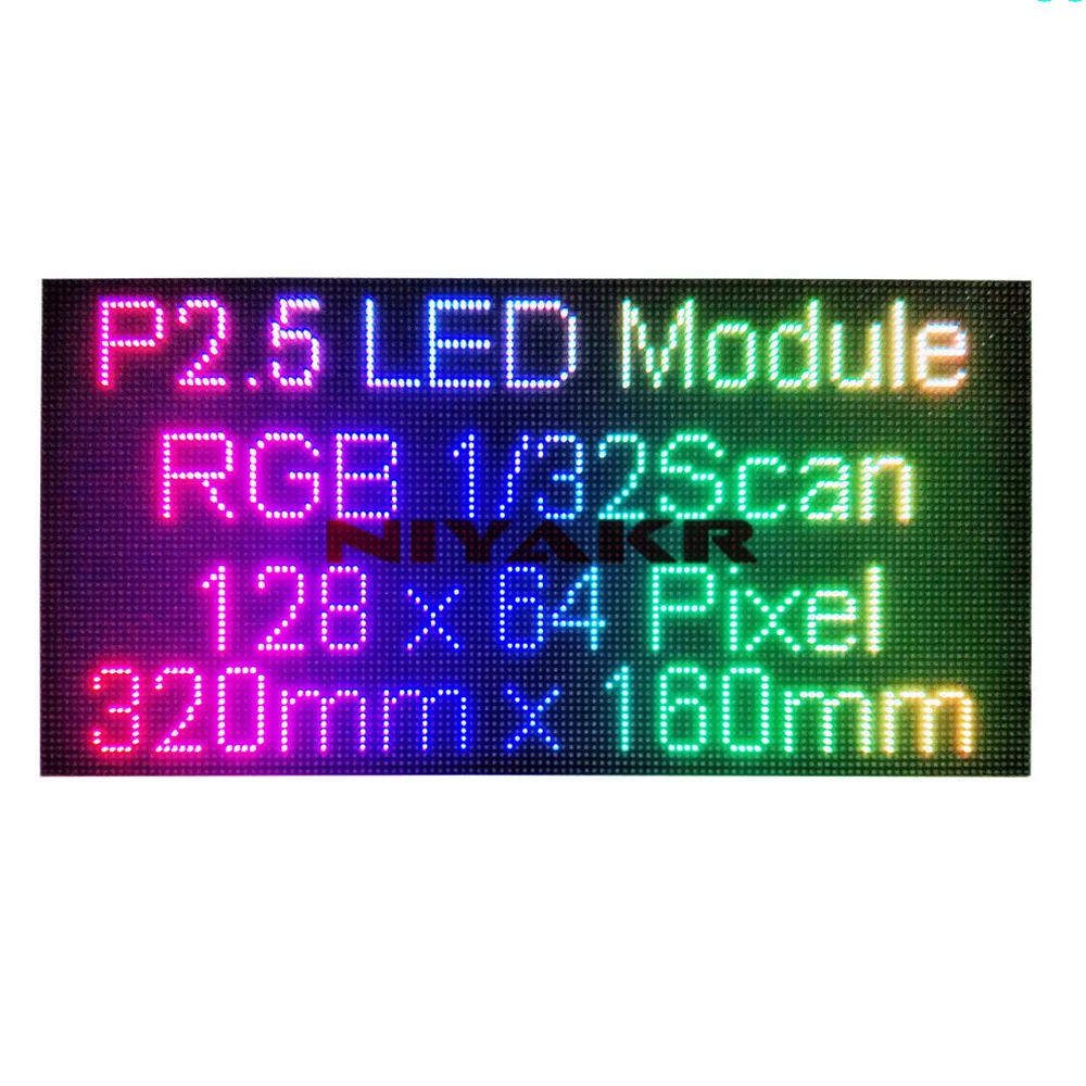Modulo Display Led Smd Full Color 3In1 Rgb Led Matrix 128X64 P2.5 320X160Mm