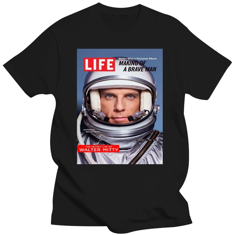 La Vita Segreta Di Walter Mitty T Shirt 100% Puro Cotone La Vita Segreta Di Walter Mitty Walter Mitty Life Ben Stiller Movie