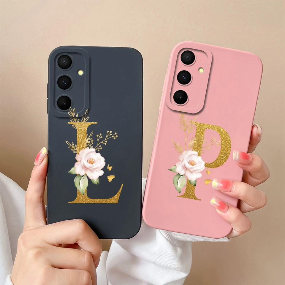 Custodia Per Samsung Galaxy A55 Beautiful Flower Coppia Custodie Protettive Quadrate Per Samsung A 55 Galaxy A 55 Silicone Soft Tpu Funda