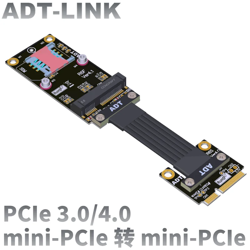 Nuovo Pcie 4.0 Mini Pcie Mpcie Wireless Network Card Prolunga Adattatore Extender Riser Mini-Pcie Per Msata Ssd Wifi Card