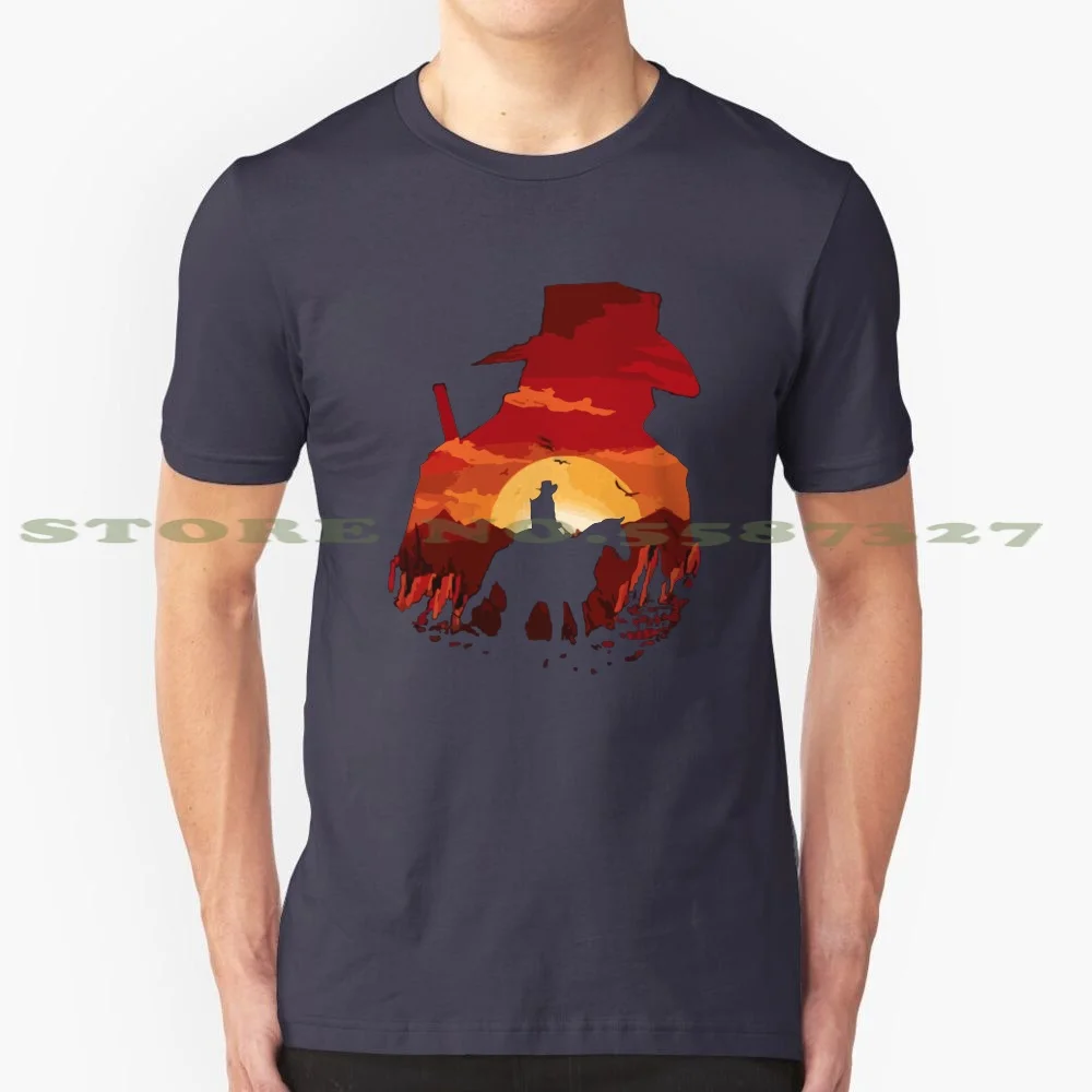 Rdr Cowboy Cool Design Trendy T-Shirt Tee Rdr2 Redemption Redemption Redemption 2 Gaming Red Moon Red Moon Cowboy I Go To