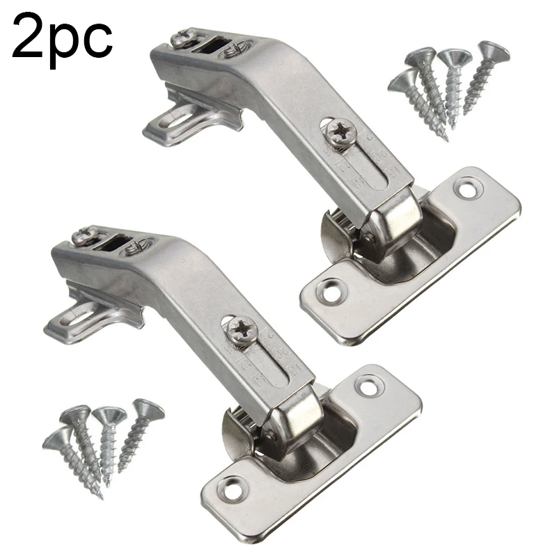 2 Pezzi Cerniere Per Porte Dell'Armadio Ad Angolo Combinazione Di Armadi Da Cucina A 135 Gradi Con Viti Hardware Per Porte Con Chiusura Ammortizzata P