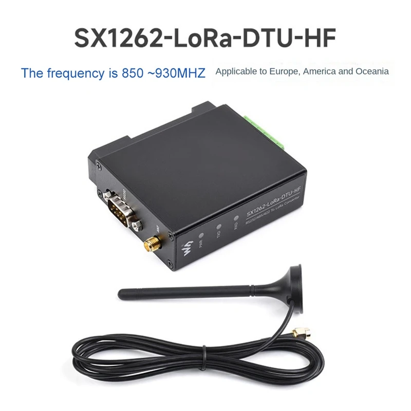 Waveshare Sx1262-Lora-Dtu-Hf 850-930Mhz Binario Di Guida Lora Terminale Di Trasmissione Dati Dtu Rs232/Rs485/Rs422 A Lora Per Sub Ghz Hf
